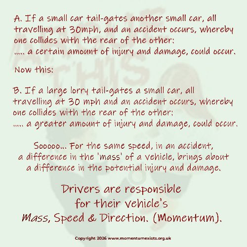 ArgueThis image with the text argueing that drivers are responsible for their vehicle's mass.