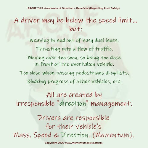 ArgueThis image with the text arguing that drivers are responsible for their vehicle's direction